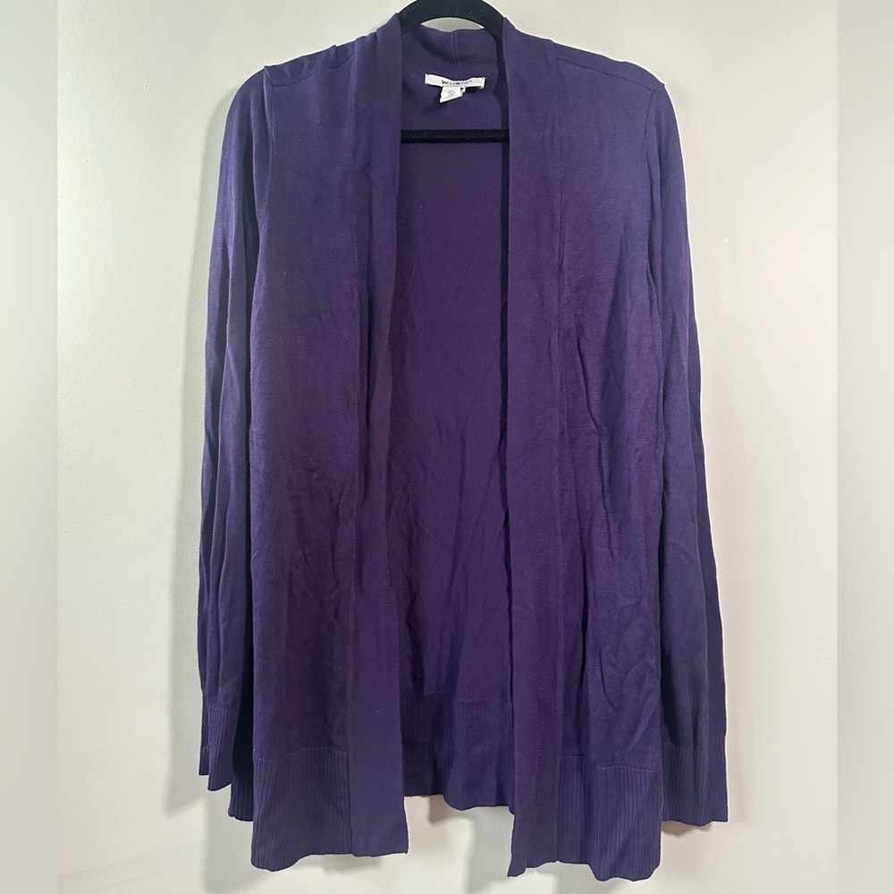White House Black Market Deep Purple Cardigan